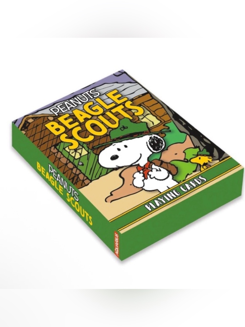Peanuts SNOOPY Beagle Scouts Game Playing Poker Cards - Green & White- NEW